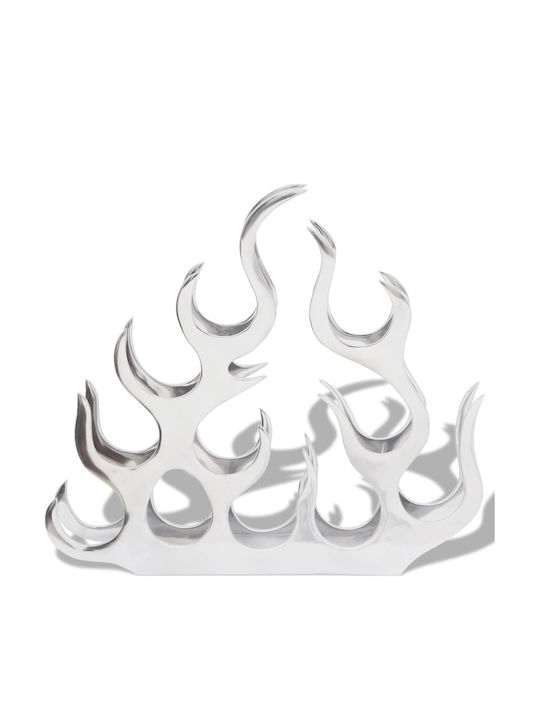 vidaXL Freistehendes Metall-Weinregal Silber 242332