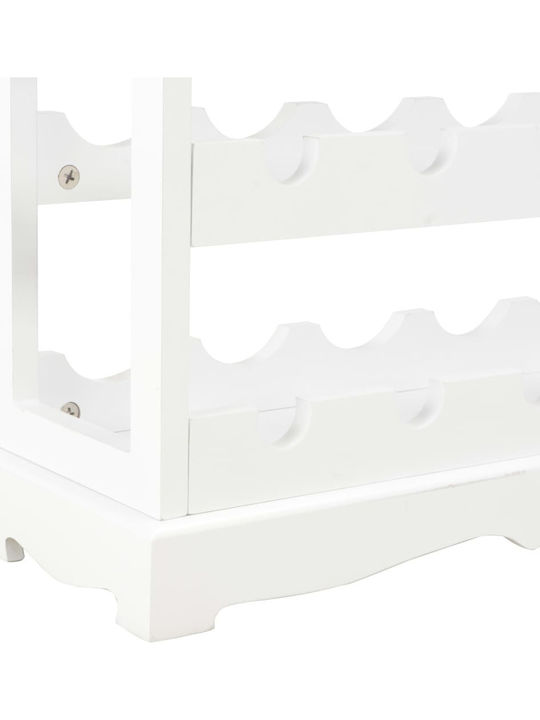 vidaXL Freistehend Weinkeller Hölzernes für 24 Flaschen Weiß 70x22.5x70.5εκ.