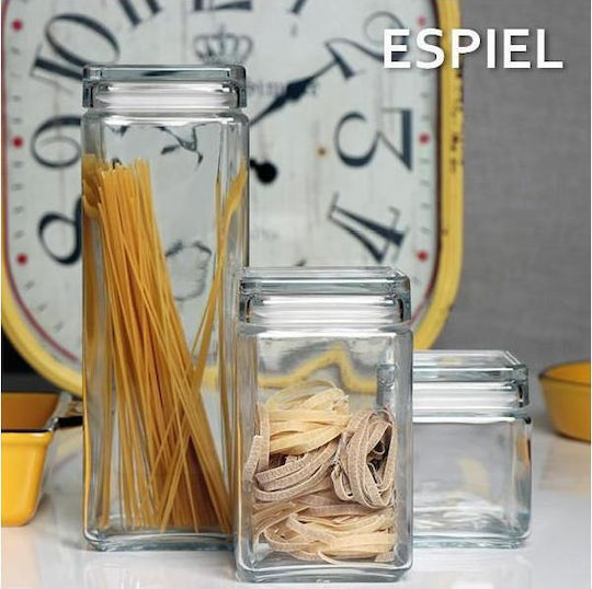 Espiel Landmark Vase General Use with Lid Glass Transparent 2500ml Espiel Landmark Vase General Use with Lid Glass Transparent 2500ml