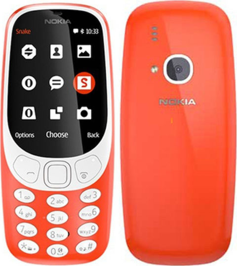 Nokia 3310 (2017) Dual SIM (16MB) Telefon Mobil cu Butoane Roșu