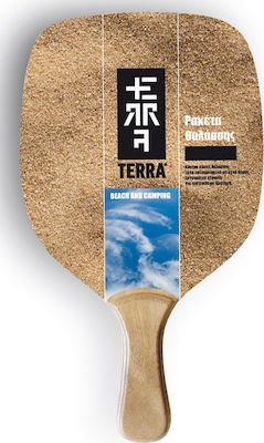 Terra Balanced Beach Racket Beige 450gr with Straight Handle Beige 589735