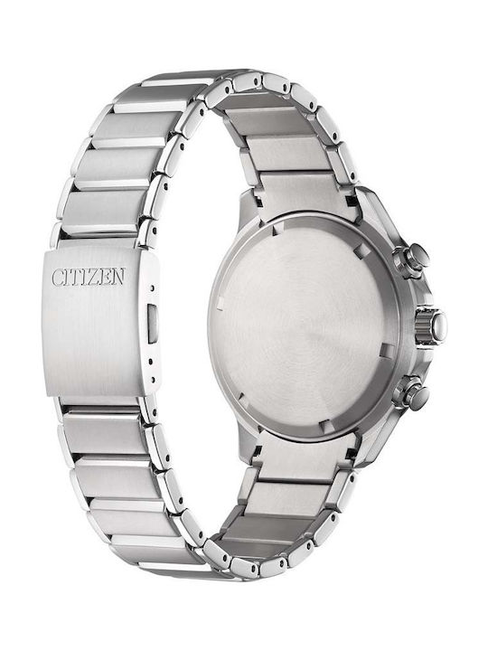 Citizen Men's Watch 40mm Chronograph Battery with Silver Metal Bracelet