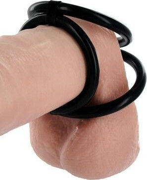 Seven Creations Tri 3 Ring Пръстен Петел и тестиси Черен