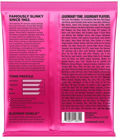 Ernie Ball Slinky Bass 5-String Bass Strings Set Nickel Wound 40 - 125 Super