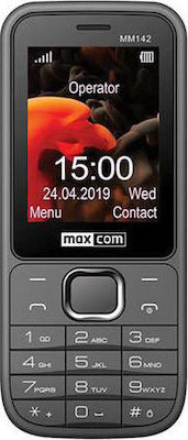 MaxCom MM142 Dual SIM Mobile Phone with Buttons Gray