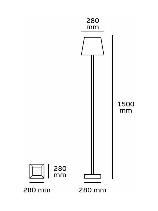 VK Lighting Стояща Лампа 150x28см