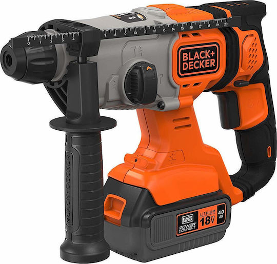 Black & Decker Impact Demolition Hammer Battery 18V 1x4Ah with Chuck SDS Plus BCD900M1K