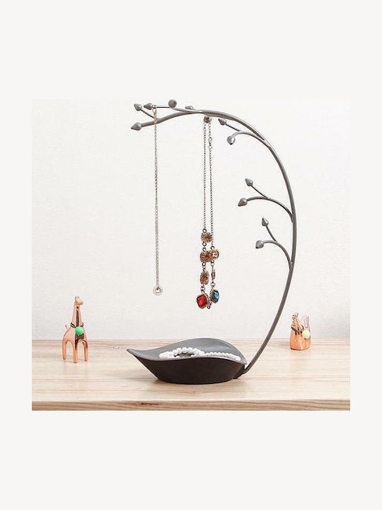 Umbra Orchid Metallic Gray Jewellery Stand 22.9x14x38.1cm