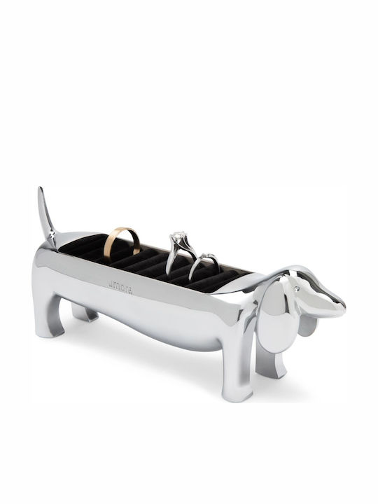 Umbra Dachsie Σταντ Κοσμημάτων Μεταλλικό Ασημί 14x3.8x5.7cm