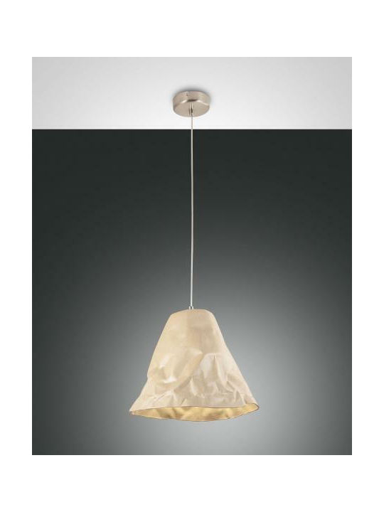 Fabas Luce Crumple Pendant Light Single-Light for Socket E27 Beige