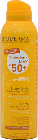 Bioderma Photoderm Max Αδιάβροχο Αντηλιακό Mist Προσώπου & Σώματος SPF50 150ml