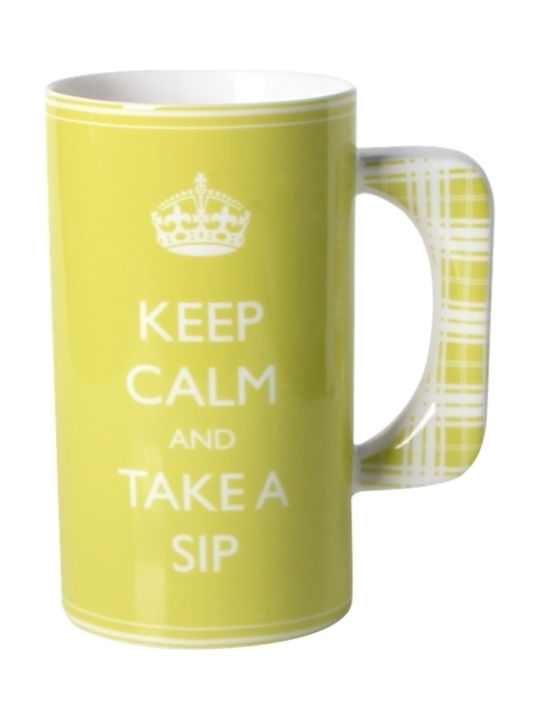 SP Souliotis Keep Calm Porcelain Cup Yellow