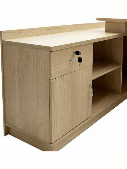 Corner Professional Office Amazon Wooden Beige 180x160x76cm