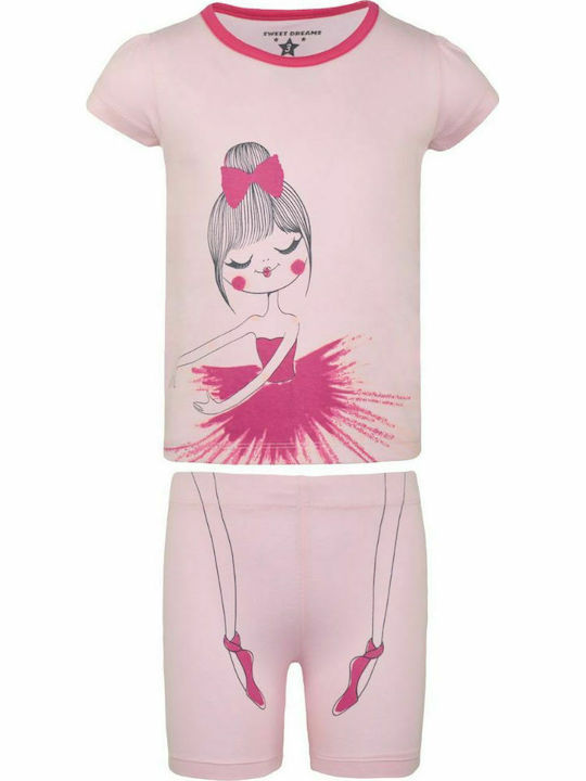 Energiers Set Top & Bottom Kids Summer Pyjamas Pink