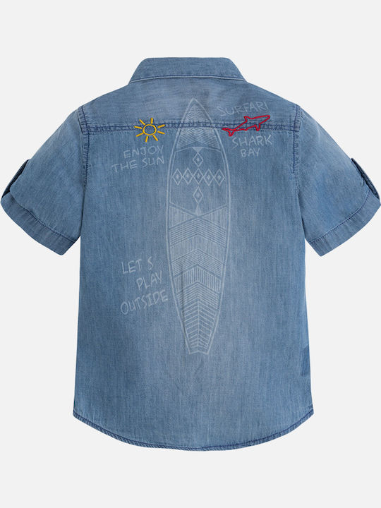 Mayoral Kids Denim Shirt Blue