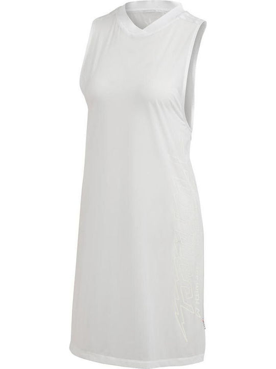 Fiorucci Summer Mini Athletic Sleeveless White Dress