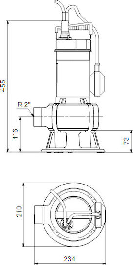 Grundfos Unilift AP35B.50.08.A1.V Monofazică Pompă Ei bine, 1.67hp 96004574