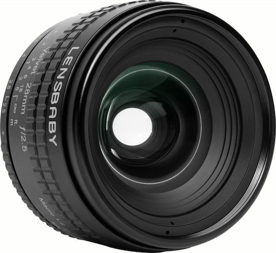 Lensbaby Cadru complet Obiectiv Foto Velvet 28mm f/2.5 Unghi larg pentru Montura Canon EF Black