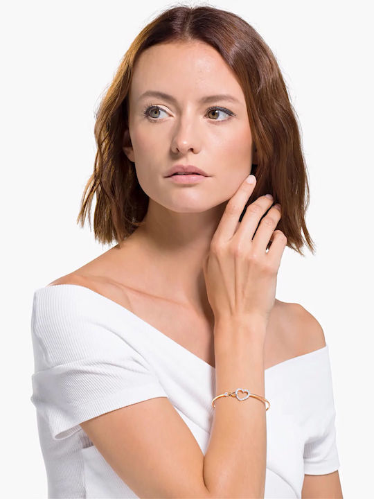 Swarovski Infinity Heart Medium Γυναικείο Βραχιόλι Χειροπέδα
