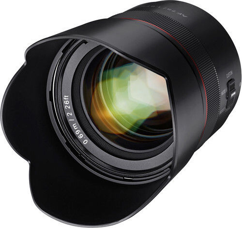 Samyang Full Frame Camera Lens AF 75mm f/1.8 FE Telephoto for Sony E Mount Black