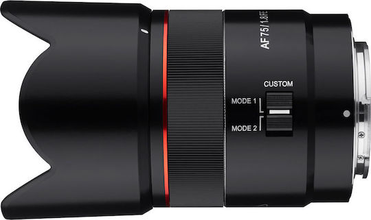 Samyang Full Frame Camera Lens AF 75mm f/1.8 FE Telephoto for Sony E Mount Black