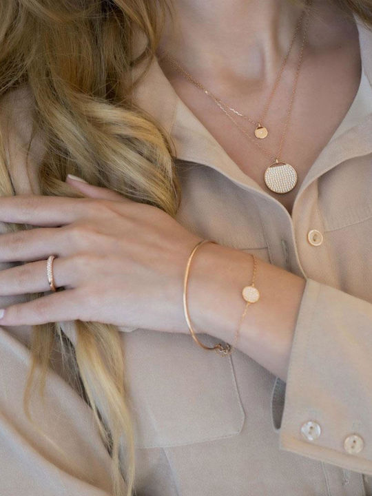 Swarovski Ginger Medium Γυναικείο Βραχιόλι Χειροπέδα από Ατσάλι Επιχρυσωμένο 16cm