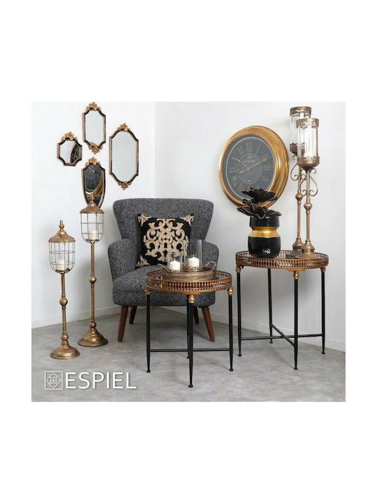 Espiel Wall Mirror with Black Ceramic Frame 44x21cm