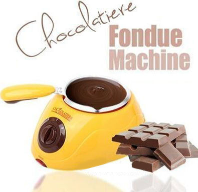 Electric Fondue Pot for 2 Persons Yellow 25W 19x10x14.5cm