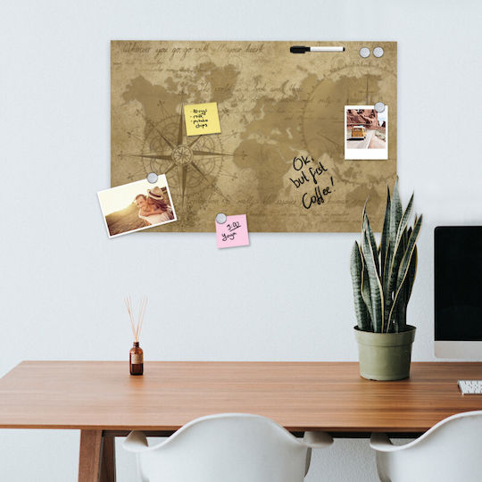 Navaris Ancient World Map Magnetic Hanging Dry Erase Board 40x60cm
