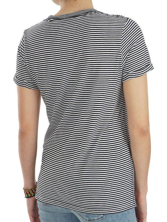 Superdry Premium Women's T-shirt Striped Black