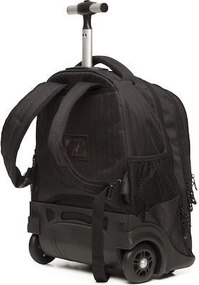Polo Uplow Σχολική Τσάντα Τρόλεϊ Δημοτικού σε Μαύρο χρώμα Μ33 x Π24 x Υ42cm
