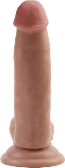 Chisa Novelties Dual Density Fashion Dude Реалистично дилдо с Топки и Вендуза Телесен 18см
