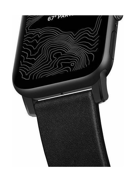 Nomad Modern Strap Armband Leder Schwarz (Apple Watch 42/44/45mm) NM1A41BM00