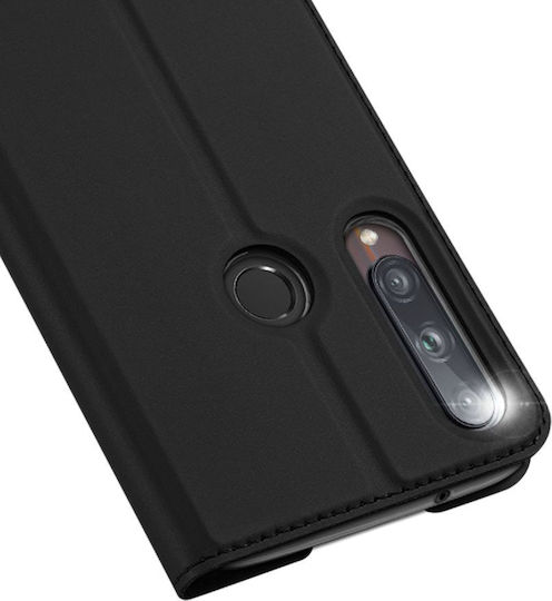 Dux Ducis Skin Pro Buchen Sie Synthetisches Leder Schwarz (Huawei P40 Lite E)