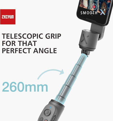 Zhiyun Smooth-X Gimbal Κινητού με 4 ώρες λειτουργίας Γκρι