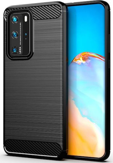 Hurtel Back Cover Silicon Negru (Huawei P40 Pro)