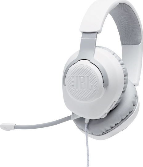 JBL Quantum 100 Over Ear Gaming Headset με σύνδεση 3.5mm Λευκό