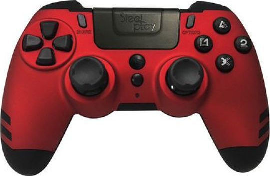 Steelplay Metaltech Ασύρματο Gamepad για PS4 Κόκκινο