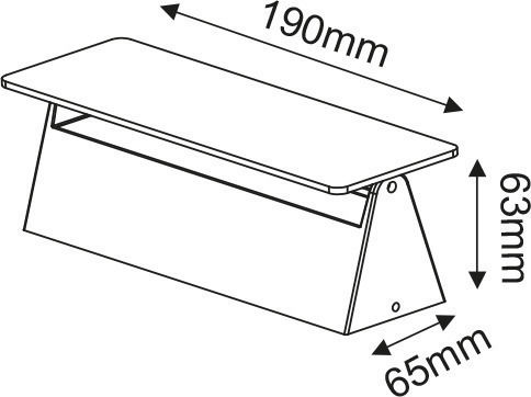 Aca Melfa Wall-Mounted Outdoor Ceiling Light LED IP54 7W with Warm White Light 19x6.5x6.3εκ.