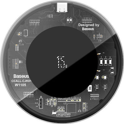 Baseus Wireless Charger (Qi Pad) 15W Blacks (WXJK-BA02)