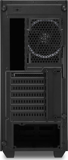 Sharkoon RGB-Beleuchtung 100 Gaming Midi-Turm Computergehäuse mit Seitenfenster Schwarz