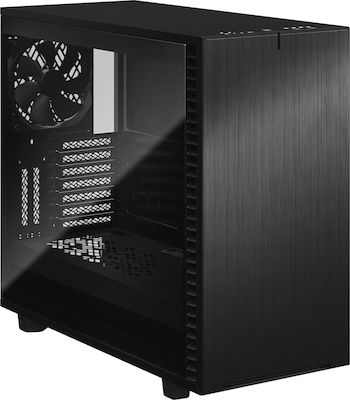 Fractal Design Define 7 Dark Tempered Glass Gaming Midi Tower Computer Case with Window Panel Black