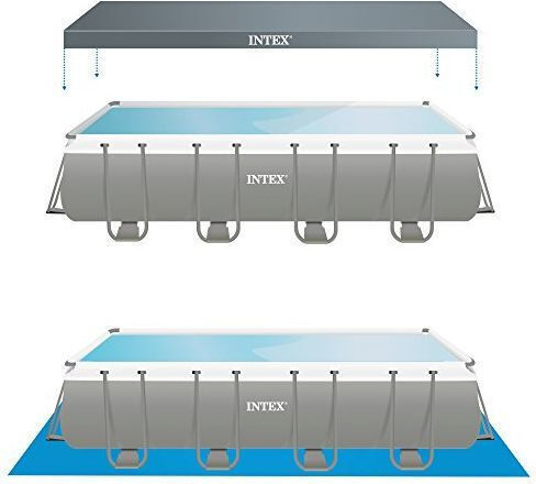 Intex Ultra XTR Swimming Pool PVC 17203lt with Metallic Frame 549x274x132cm Gray