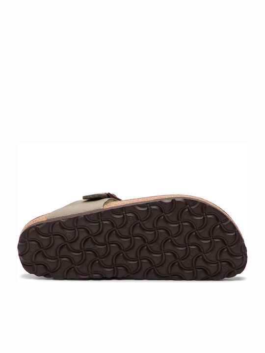 Gizeh Birko-Flor Nubuck Women's Anatomic Sandals Stone Narrow Fit