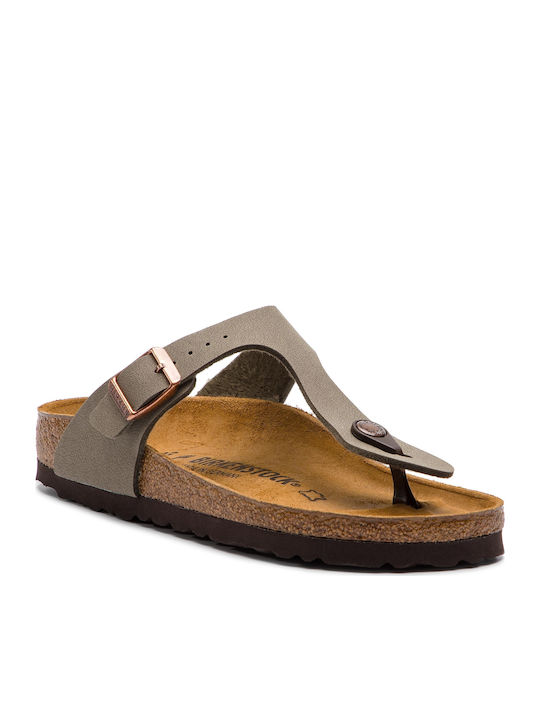 Gizeh Birko-Flor Nubuck Women's Anatomic Sandals Stone Narrow Fit