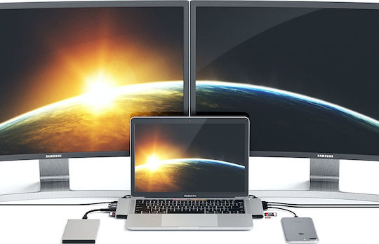 Satechi Docking Station με Διπλό USB-C HDMI 4K PD Ασημί (ST-CMBPS)