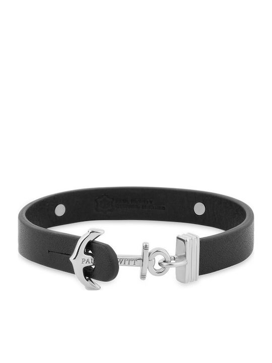 Paul Hewitt Bracelet Signum X-Large with design Anchor made of Leather