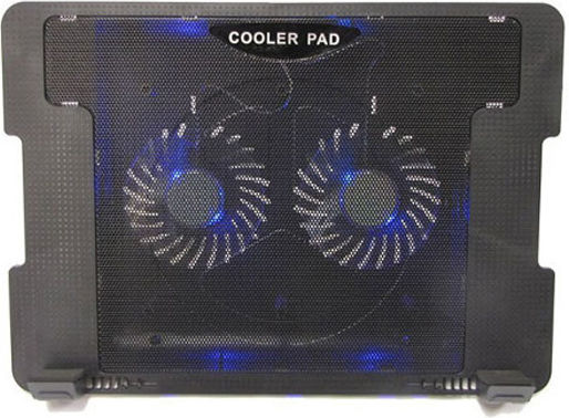 Ergostand YL-339A Kühlung Pad für Laptop bis zu 17" mit 2 Ventilatoren und Beleuchtung