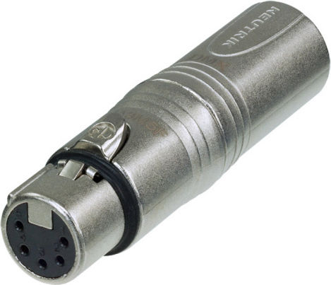 Neutrik NA3M5F Μετατροπέας XLR male σε XLR female Ασημί 1τμχ