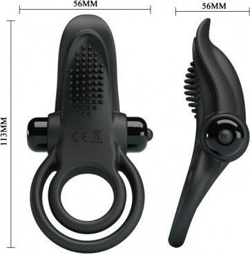 Pretty Love Vibrant Penis Ring Δονούμενο Δαχτυλίδι Πέους Μαύρο BI-210203